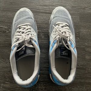 Nike AirMax 90- Gray and Sky Blue Running Shoes